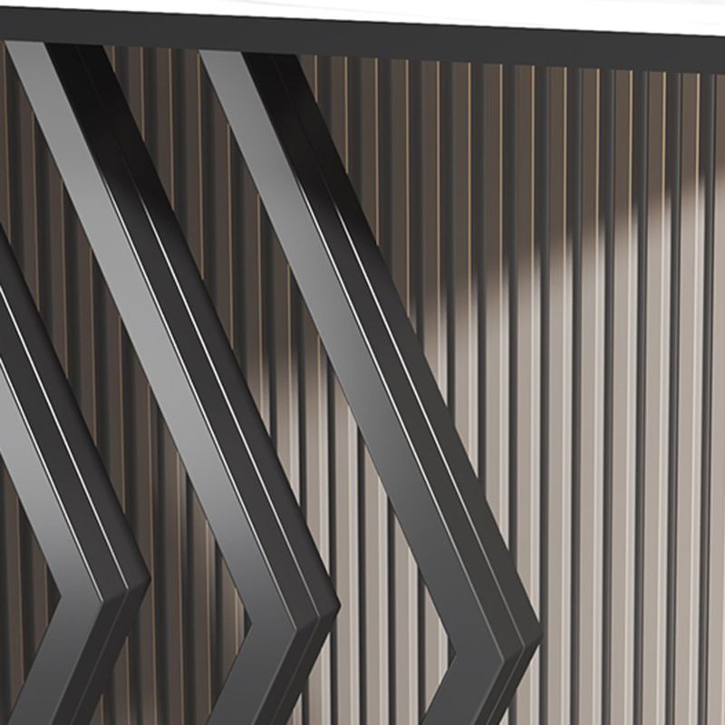 Stain Resistant Glam Slate and Metal Console Table Abstract for Hall