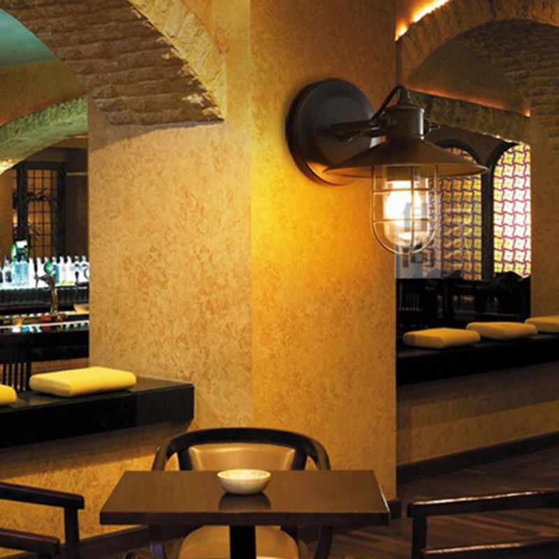 Angle Shade Wandleuchte amerikanische Retro -Industriestil Metal 1 Leichte Leuchten