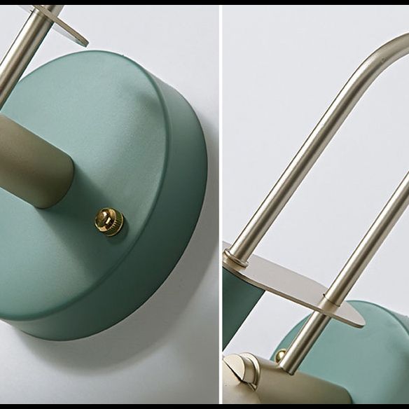 Shaded Wall Light Sconce Nordic Minimalist Style Metal 1 Light Sconces