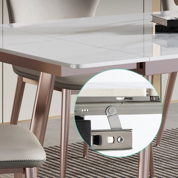 Luxury 1/4/5/7 Pieces Dining Set Sintered Stone Extendable Dining Table with Chairs