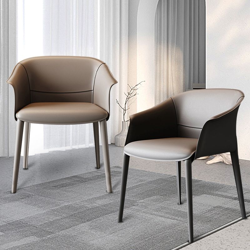 Arms Included Barrel Chair Barrel Sloped Arm Accent Chair with Legs