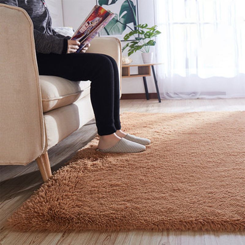 Alfombra de oleada marrón oscura alfombra moderna alfombra sin deslizamiento para decoración del hogar