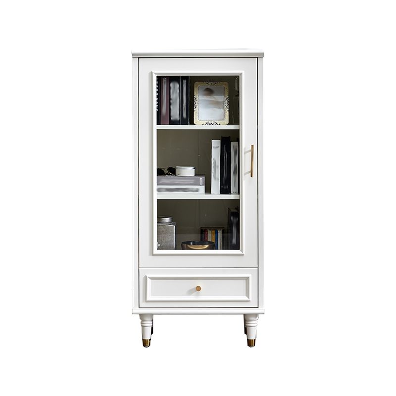 Modern Style Bookshelf Closed Back Standard Engineered Wood Bookcase in White