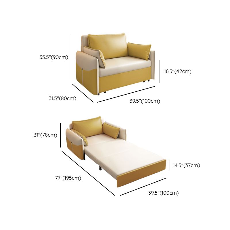 31" Wide Scandinavian Futon Sofa Bed Folding Futon Sleeper Sofa