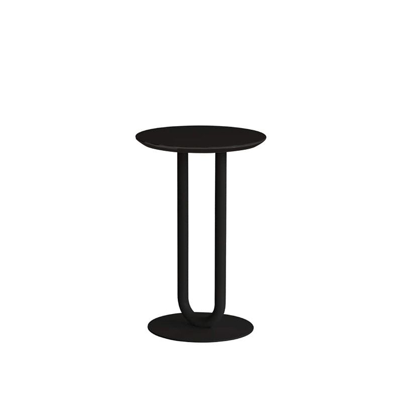 Metallic Pedestal Side Table Mid-century Modern Side End Table