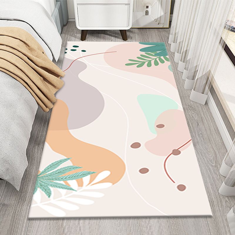 Light Orange Color Lump Carpet Polyester Nordic Carpet Washable Rug for Sitting Room