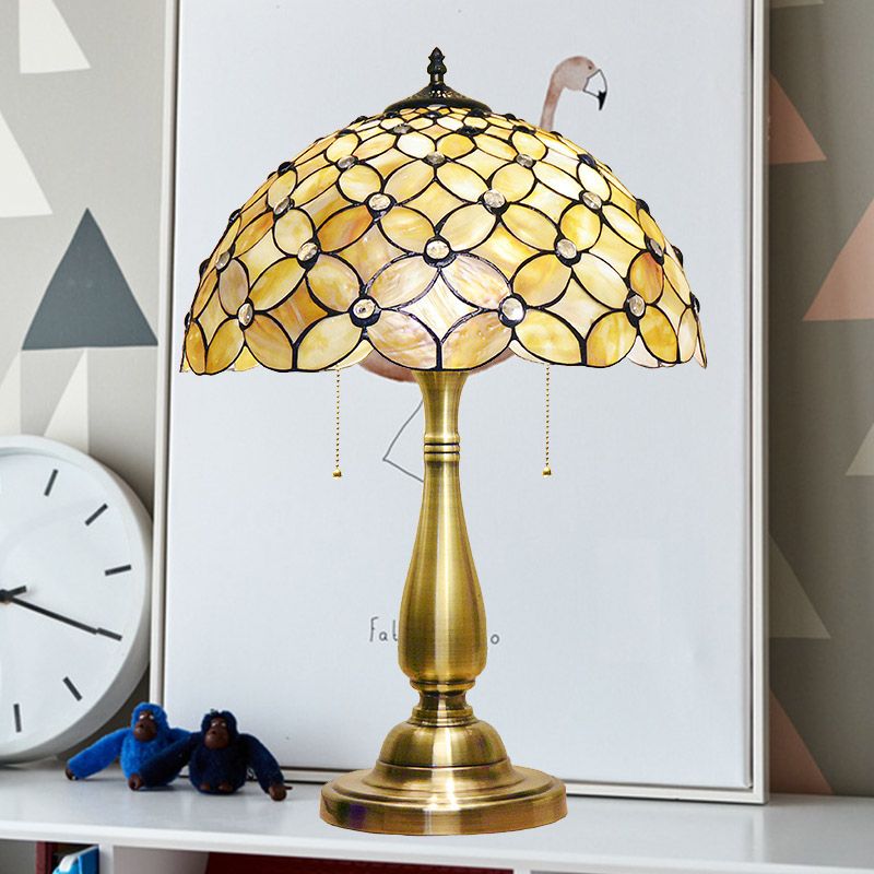 2 lampen woonkamer nachtlamp barokke goudketen tafelverlichting met gekruiste bloemschaalschaduw