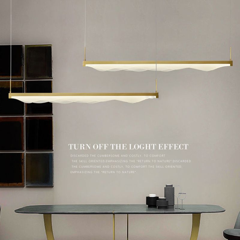 Zeitgenössischer Stil lineare Inselanhänger Metal Island Leuchten