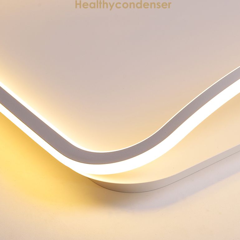 Minimalista geométrico LED lámpara de techo de Sala de estar de aluminio incorporada