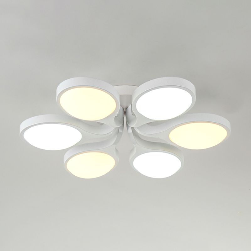 Minimalismo moderno Sputnik lámpara de techo acrílico sombra montaje empotrado luz para sala de estar