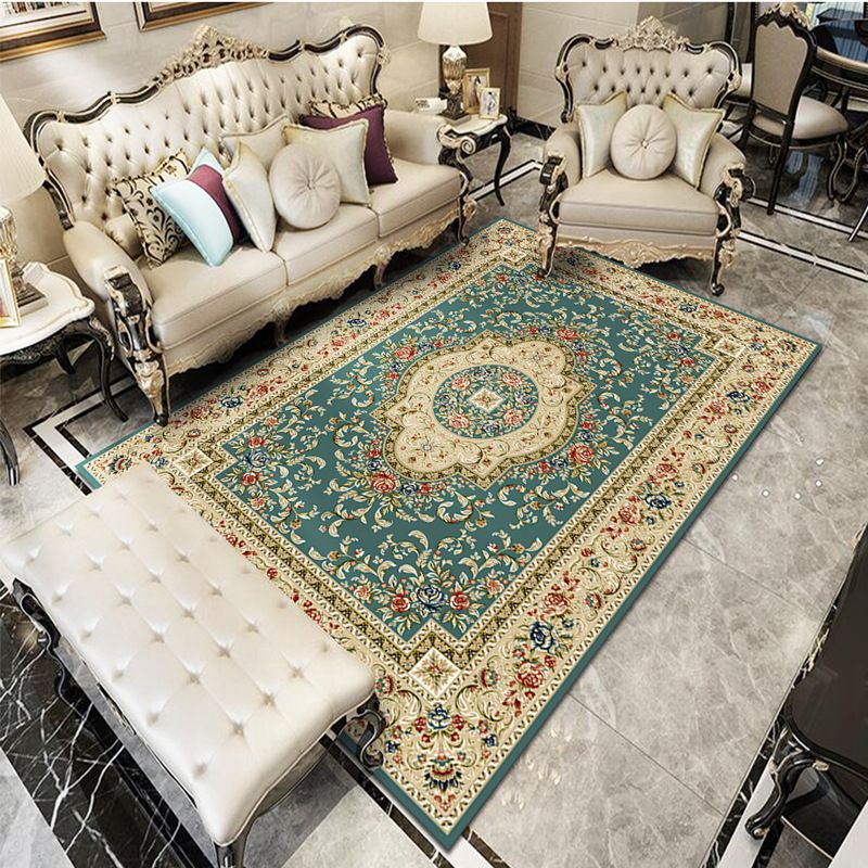 Fancy Victoria Rug Alfombra floral multicolor antideslizante lavable alfombra apta para mascotas para sala de estar