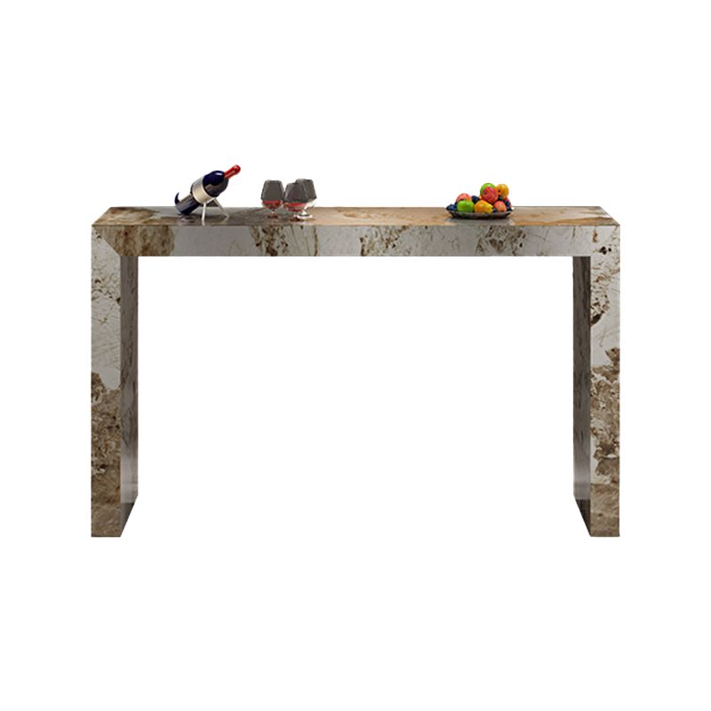 Modern Style Rectangle Stone Bar Stool Table Table for Living Room