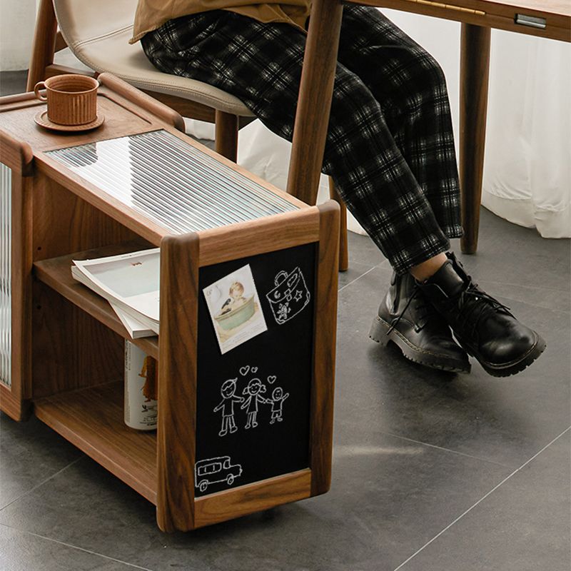 11.8" Wide Contemporary Side Table Solid Wooden Accent Side Table