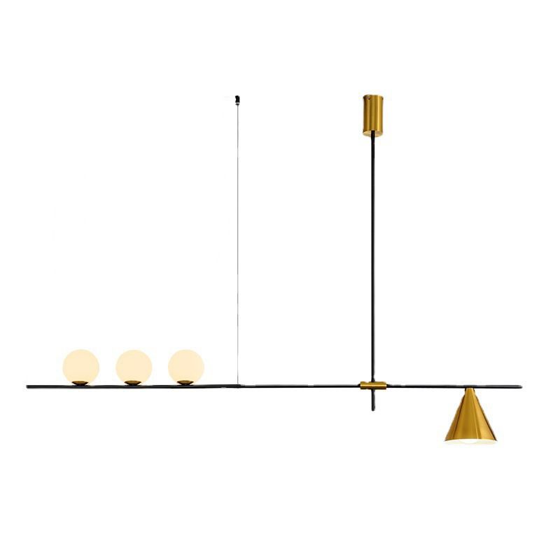 3/4/5-Light Modern Golden Ceiling Light Metal Unique Shaded Kitchen Island Lighting