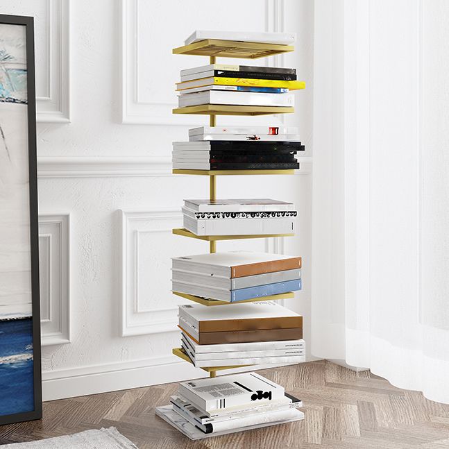 Contemporary Style Bookshelf Invisible Open Back Bookcase for Study Room and Office