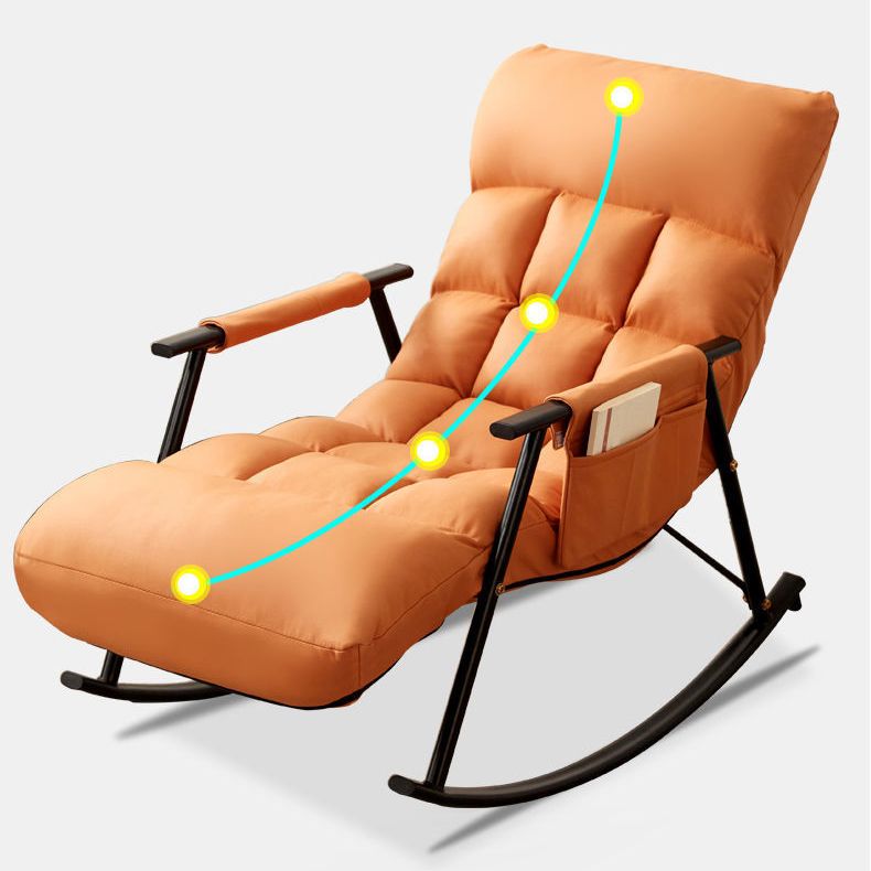 Home Modern Metal Base Rocking Chair Living Room Leisure Single Sofa Chair