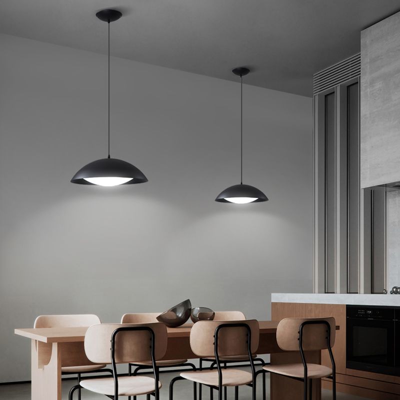 Nordic Dome Pendant Light Metal Single Light Hanging Pendant for Bedroom