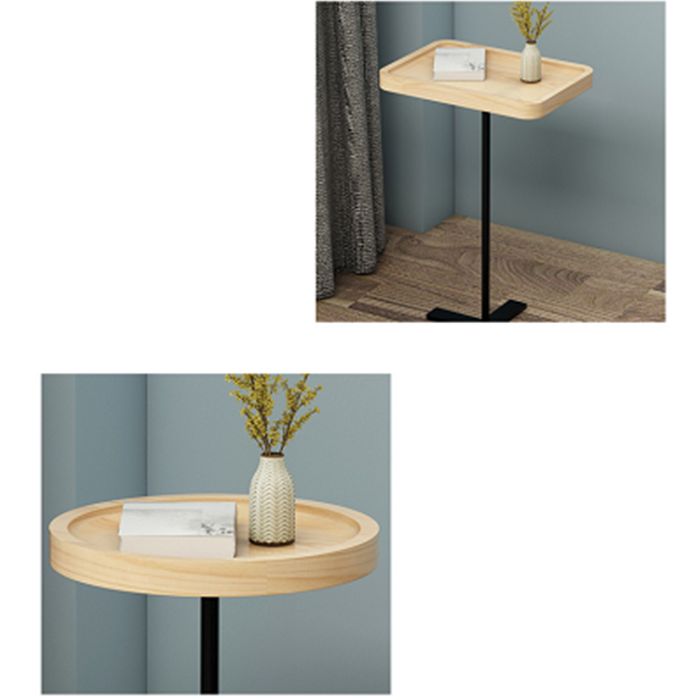 21.65" Tall Contemporary Style Side End Table Pedestal Round Sofa Side Accent Table