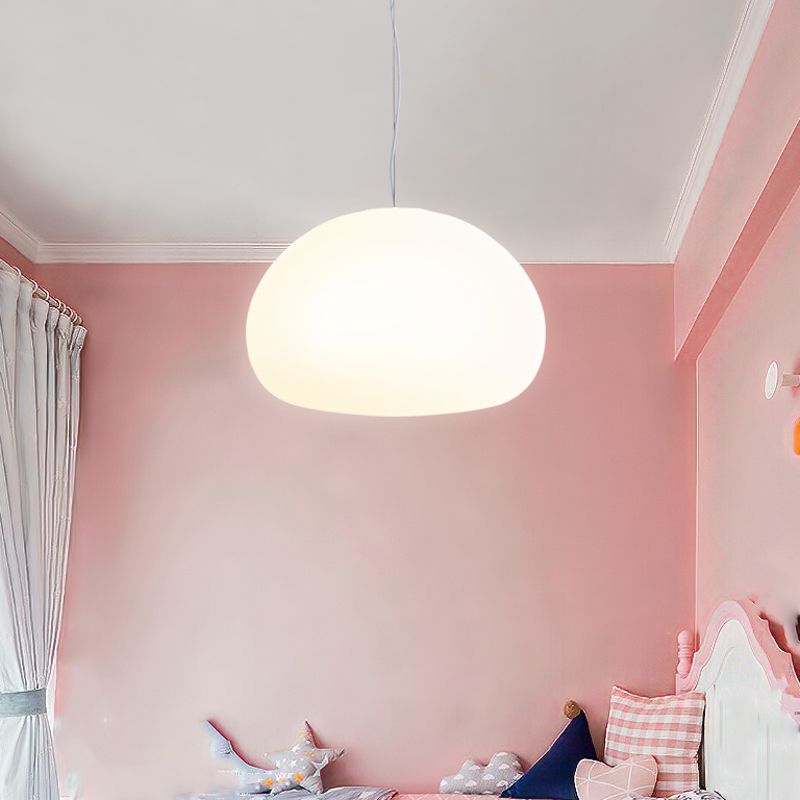 Glass Drop Shade Hanging Lights Modern Style 1 Head Hanging Mount Fixture for Restaurant