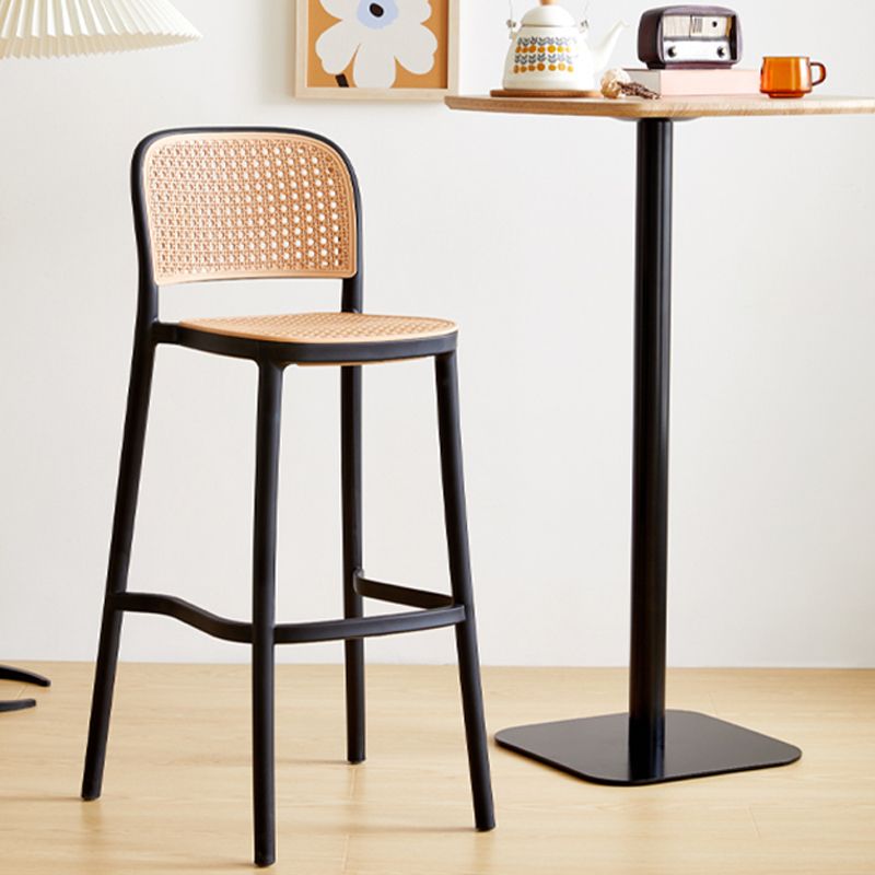 Modern Plastic Frame Counter Bar Stool Footrest Armless Stool