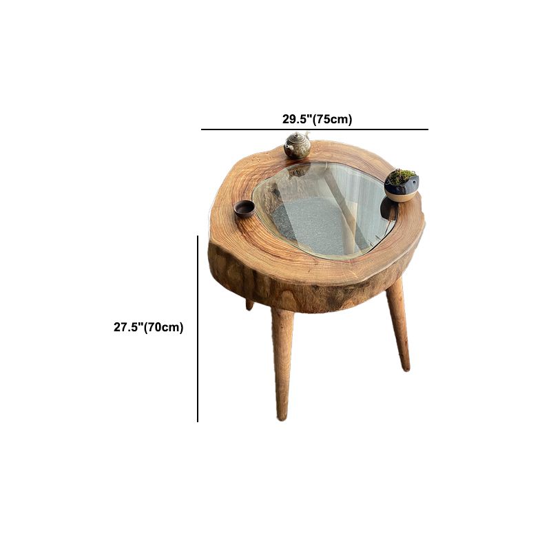 Scandinavian Wooden Coffee Table Free form 3 Legs Coffee Table Set for Living Room