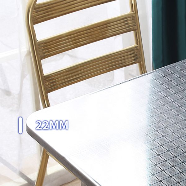 Industrial Square Stainless Steel Dining Table Standard Silver Dining Table for Kitchen