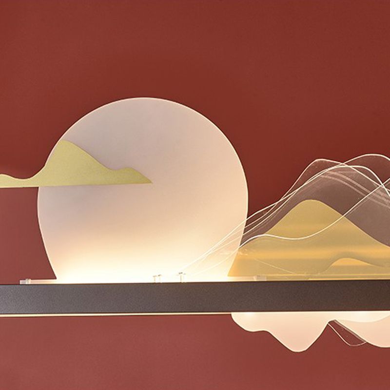 Zeitgenössische Kücheninselbeleuchtung Rechteck Metall 1-Licht Island Lichter