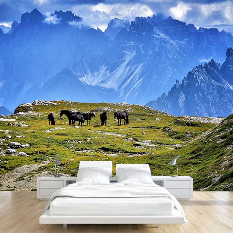 Mountains Mildew Resistant Mural Wallpaper Living Room Wall Mural