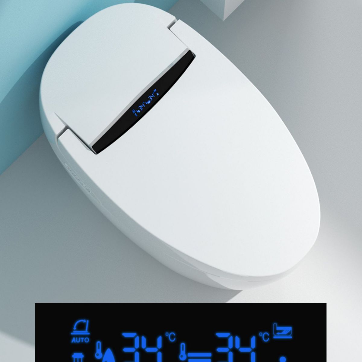 Porcelain Floor Mounted Toilet One-Piece Toilet Modern Toilet Bowl