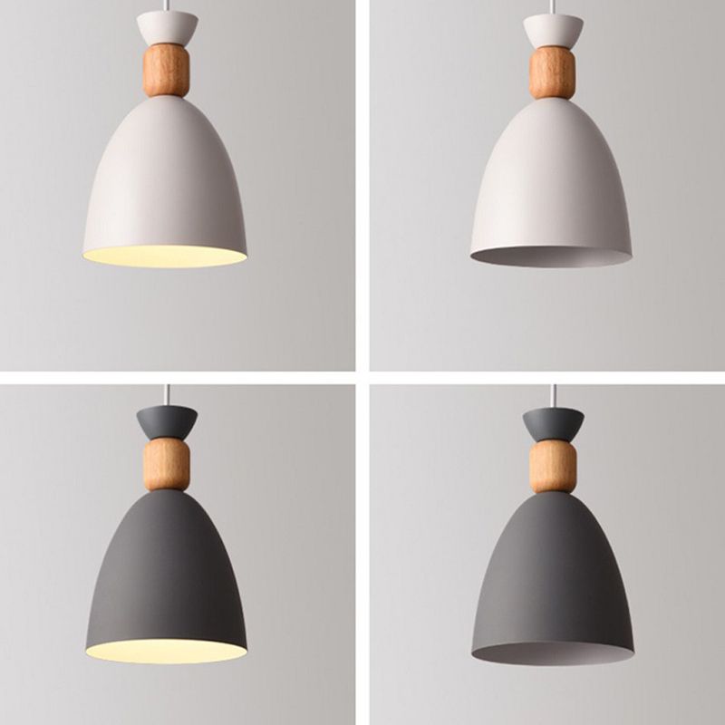 Posaborador de iluminación blanca sombreada fijación de iluminación de metal de estilo nórdico para comedor para comedor