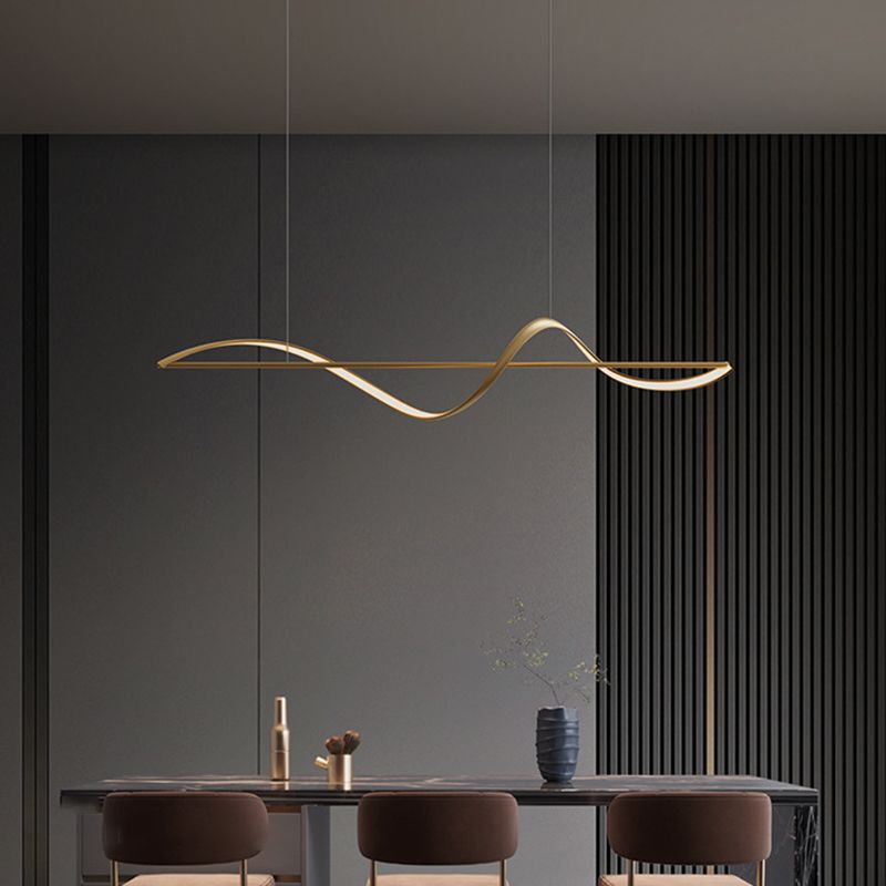 Unique Shape Modern Pendant Lighting Fixtures Metal 1 Light Island Light Fixture