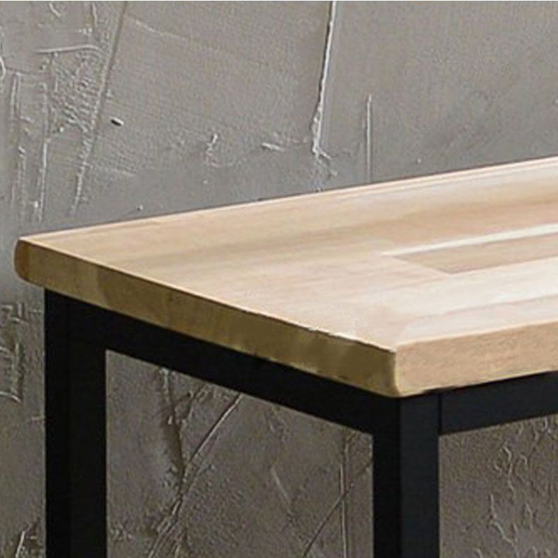 Mid-Century Modern Iron Console Sofa Table Rectangle Pine End Table for Hall