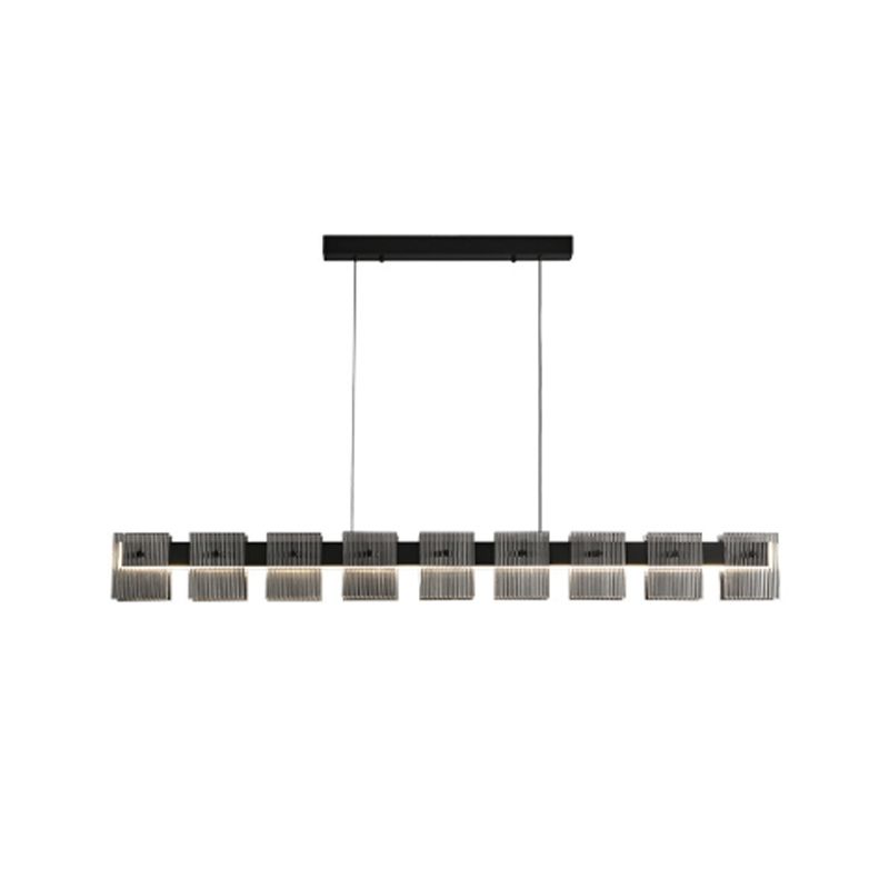 Glass Island Pendant Modern Style Island Light Fixtures for Dining Room