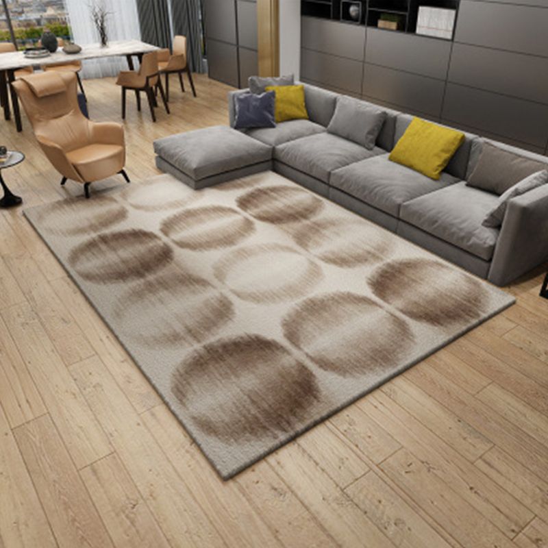 Nordic Living Room Rug Multicolor Abstract Print Area Carpet Polyster Easy Care Machine Washable Indoor Rug