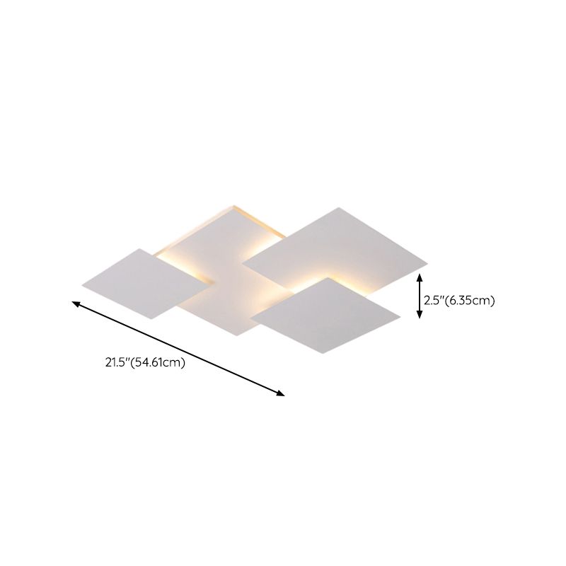 Geometric Acrylic LED Flush Mount Matte White Cluster Ceiling Flush Lighting