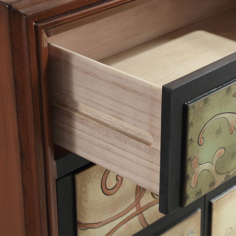 Wooden Storage Chest Modern Style Bedroom Storage Chest Dresser in White and Brown