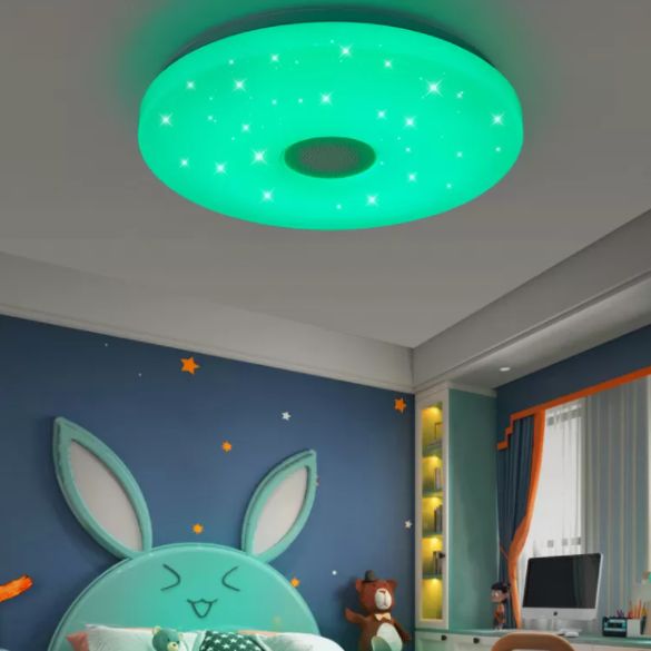 Lámpara de techo moderna, luz de control de teléfono, luz LED Bluetooth, luz de dormitorio
