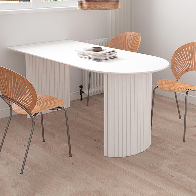 Modern Stone Top Dinette Table Metal Base Dining Table for Living Room