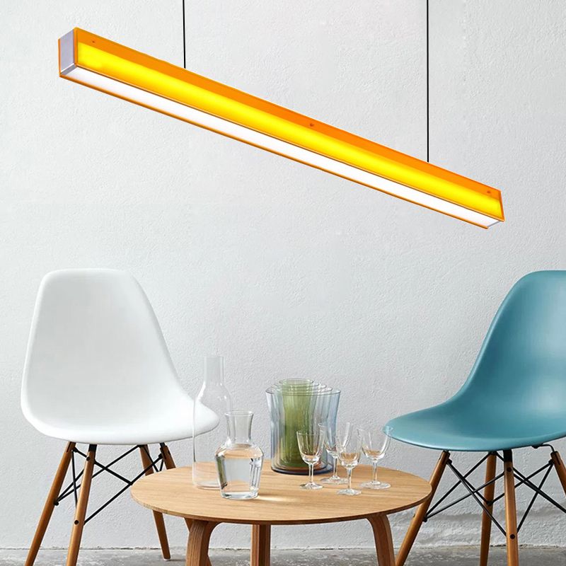 Lampada da incasso rettangolare arancione/viola Plafoniera da incasso a led moderna in metallo per sala da pranzo