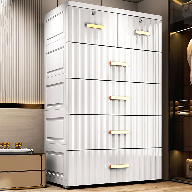 Bedroom Plastic Storage Cabinet Contemporary Matte Finish Cabinet