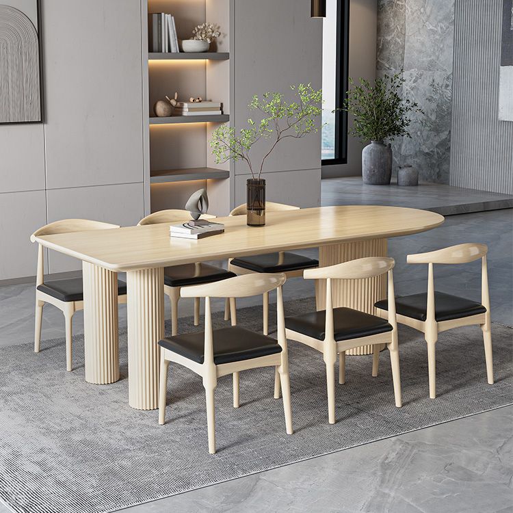 Contemporary Free Form Dining Table Solid Wood Dining Table for Dining Room
