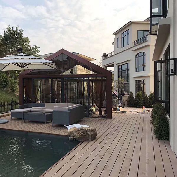 Striped Pattern Patio Flooring Tiles Nailed Flooring Tiles Floor Board