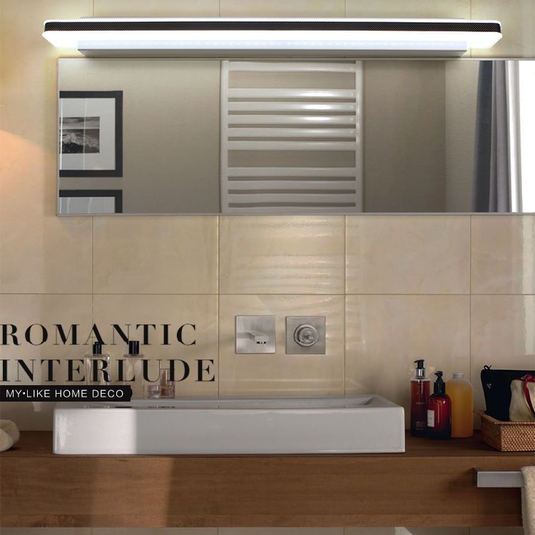 Metalen spiegel wandlampen moderne eenvoudige stye multi -heads wandbevestiging in zwart