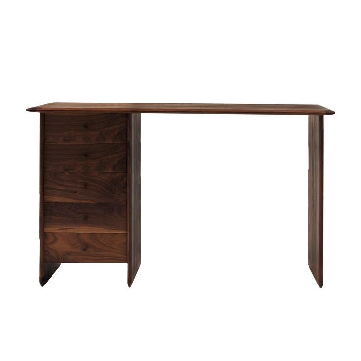 Modern Rectangle Wood Bar Table Wood Base with Lockers for Dining Room