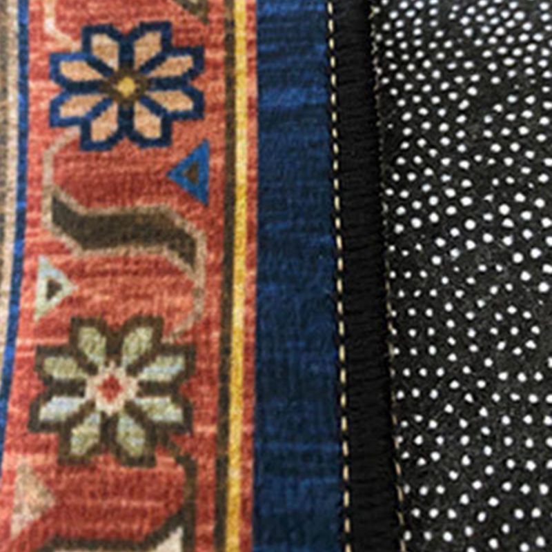 Navy Bohemian Area Carpet Polyester Medallion Indoor Rug Washable Carpet for Indoor Room