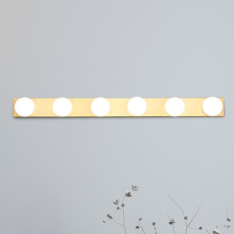 Finitura nera/bianca Open Bulb Vanity Lighting Freeture Minalismo Stile 4/5 teste Luce a parete in metallo per bagno