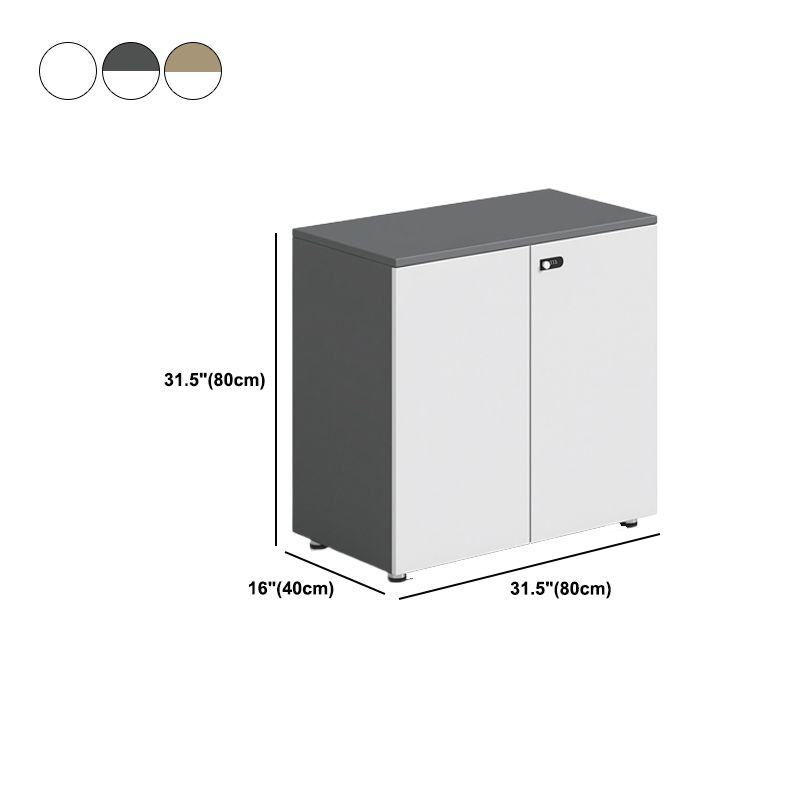 Contemporary Filing Cabinet Wood File Cabinet with Lock and Storage