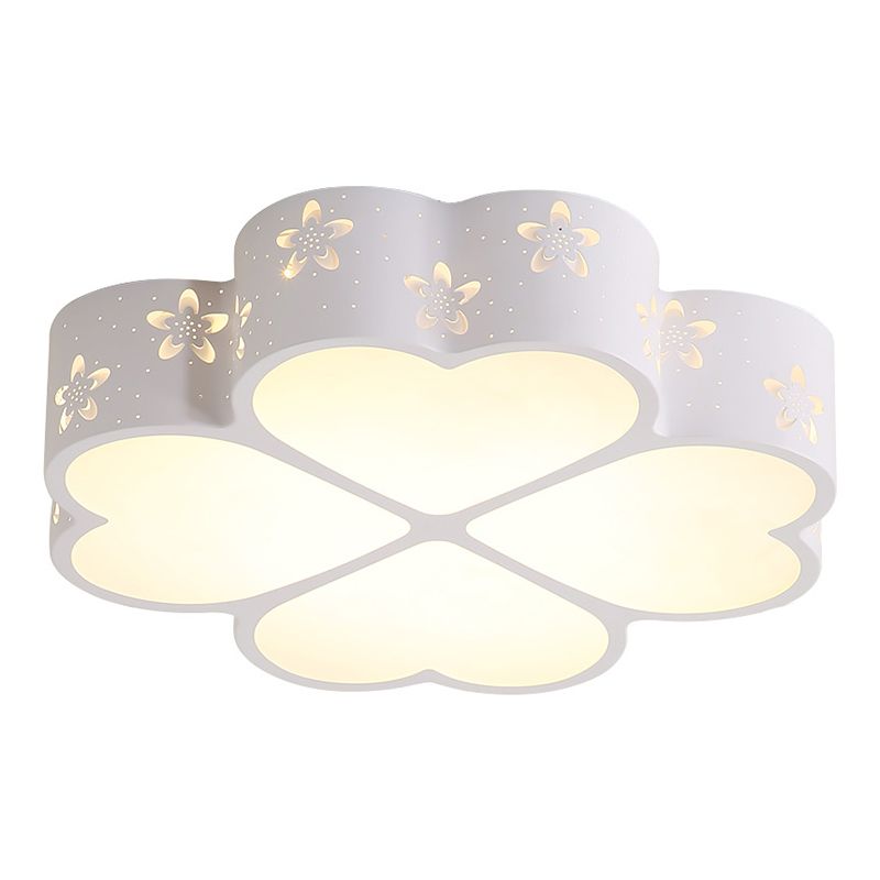 Contemporary Led Fixture Flush Mount Lighting Fixture Acrylic and Metal Lampshade for Bedroom