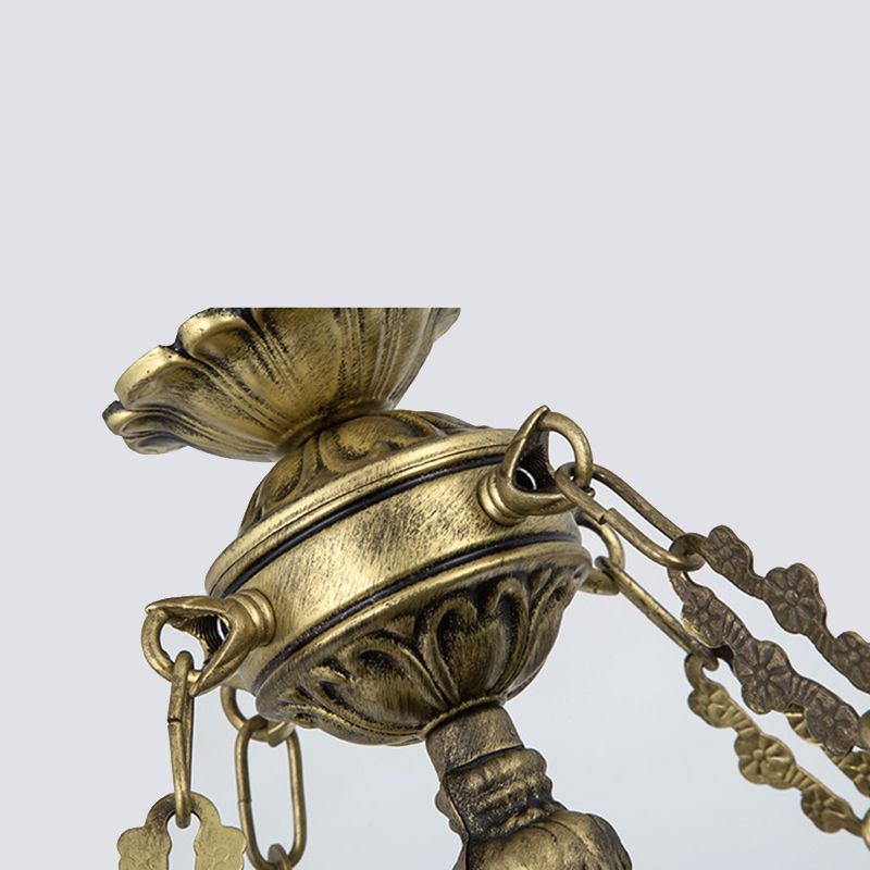 Lampada lampadario a forma di ciotola macchiata di vetro in vetro a pendente in stile tiffante beige