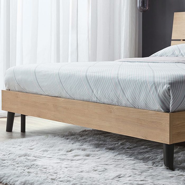 42.12" High Standard Bed with Headboard Mattress Included Wood